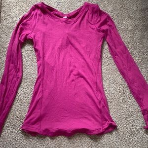 pink Lululemon long sleeve shirt
